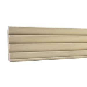 .75 in. D x 5.508 in. W x 92 in. L Unfinished Poplar Wood Duncan Sawtooth Crown Molding