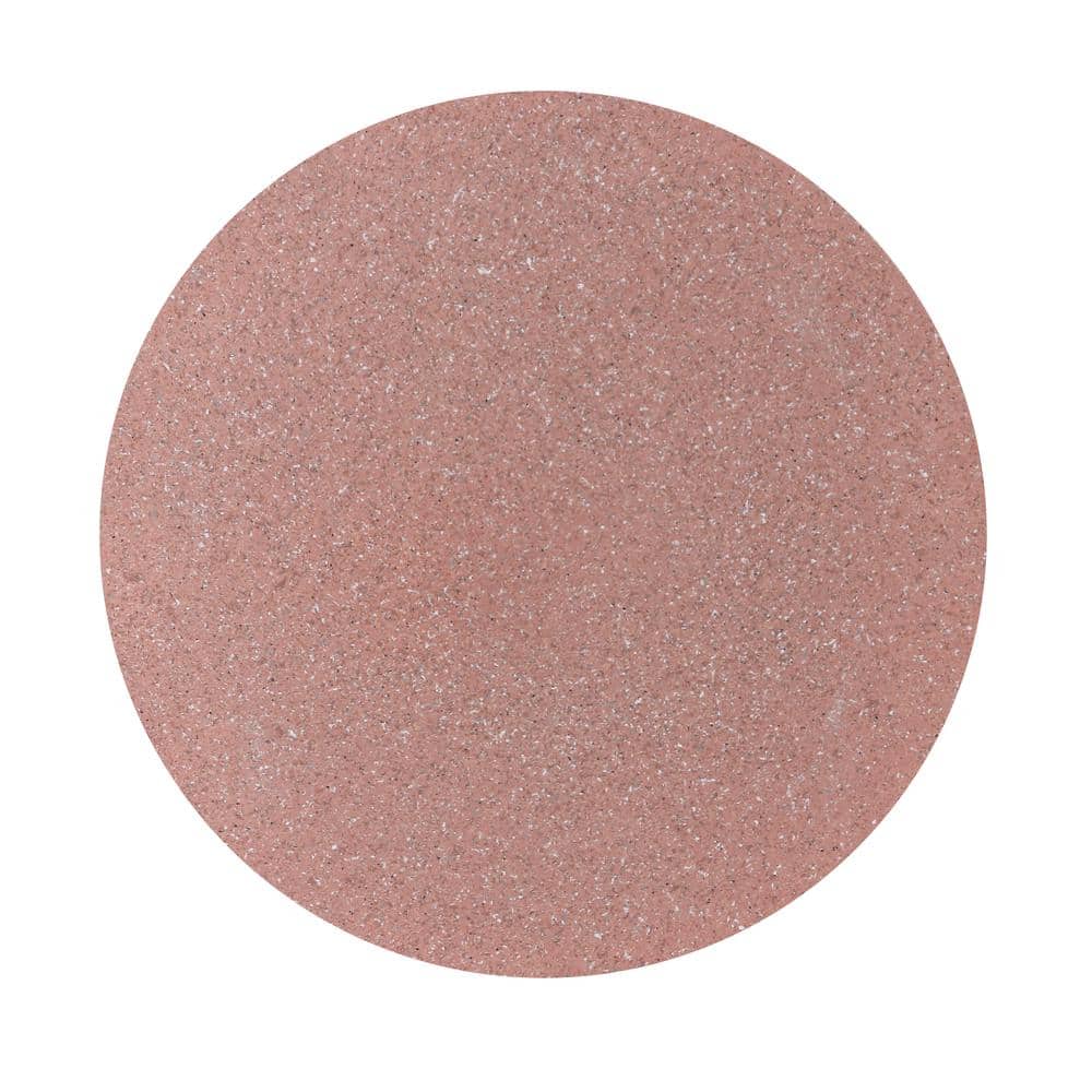 Kline 17.5" Blush Ribbed Round Poly-Resin Accent Table