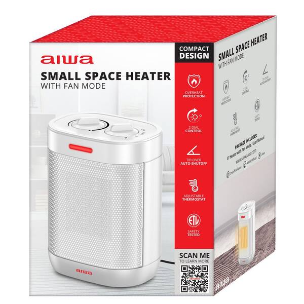 AIWA 8.2in. 1000-Watt Portable Ceramic Space Indoor Electric