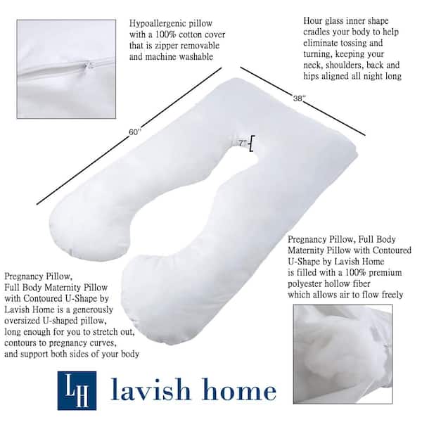 Body Pillow - Provides Full Body Orthopedic Support & Pain Relief for Back,  Hips, Shoulders & Neck - Back Support Systems