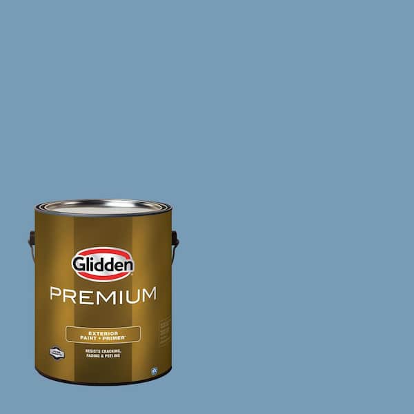 Glidden Premium 1 gal. Walden Pond PPG1159-4 Satin Exterior Latex Paint