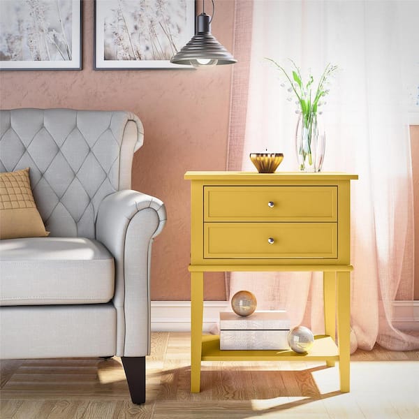 Mustard Yellow Accent Table, Yellow Accent Table Living Room
