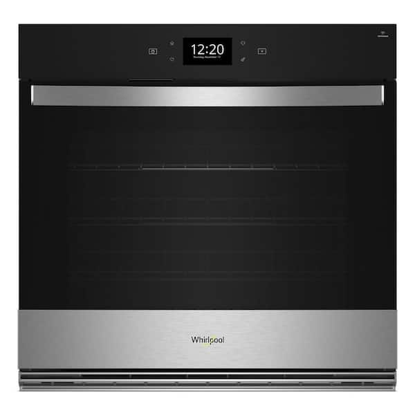 Whirlpool 27 in. Single Electric Wall Oven with True Convection Self-Cleaning in Fingerprint Resistant Stainless Steel