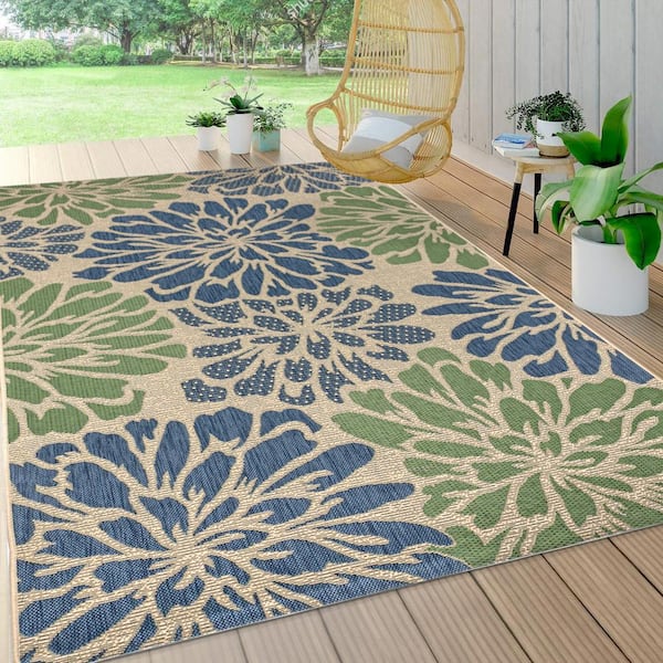 Small selling size geometric and floral doormat rug.Handwoven new fashion outdoor rug.Home and office decorative entreway rug. 3'0