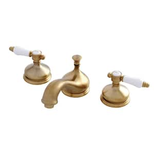 Bel-Air 8 in. Widespread 2-Handle Bathroom Faucet in Brushed Brass