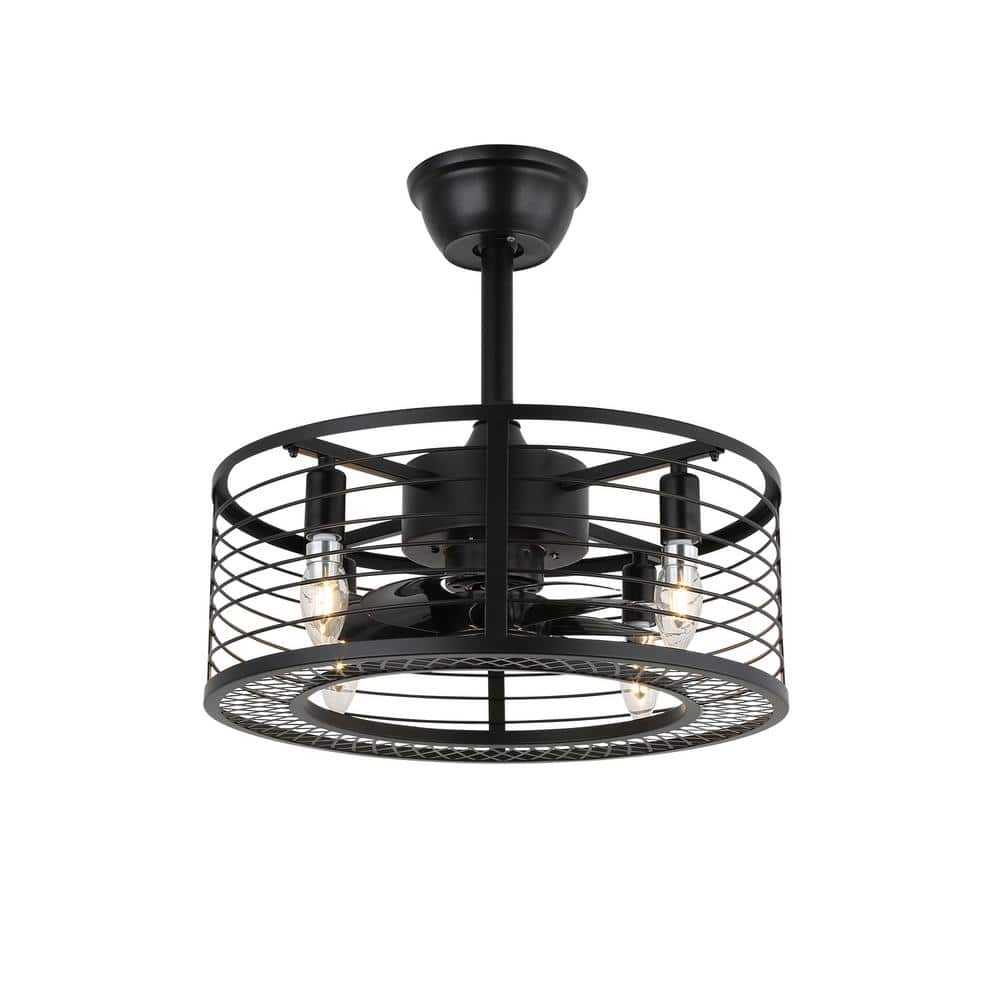 black drum ceiling fan