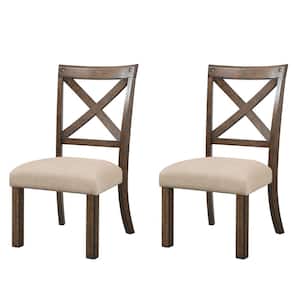 Francis Chestnut Wooden Side Chair Set