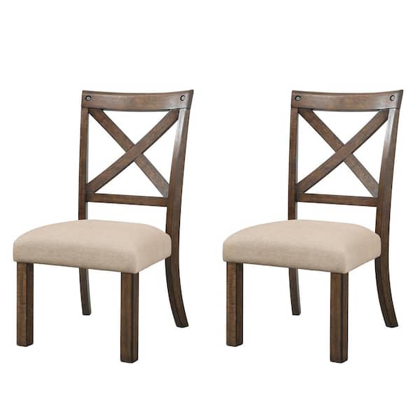 Unbranded Francis Chestnut Wooden Side Chair Set