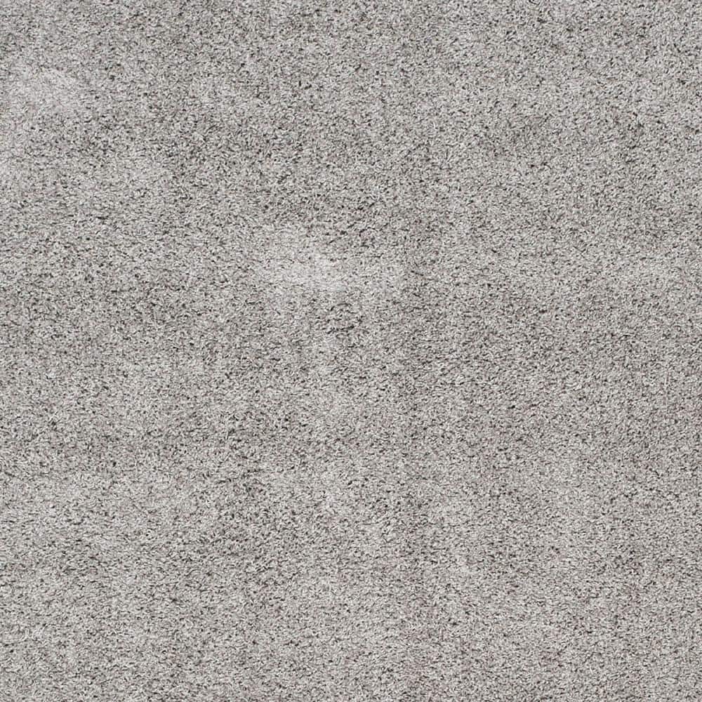 SoCal Cool Silver Shag Rectangular Area Rug, 8'6" x 12'