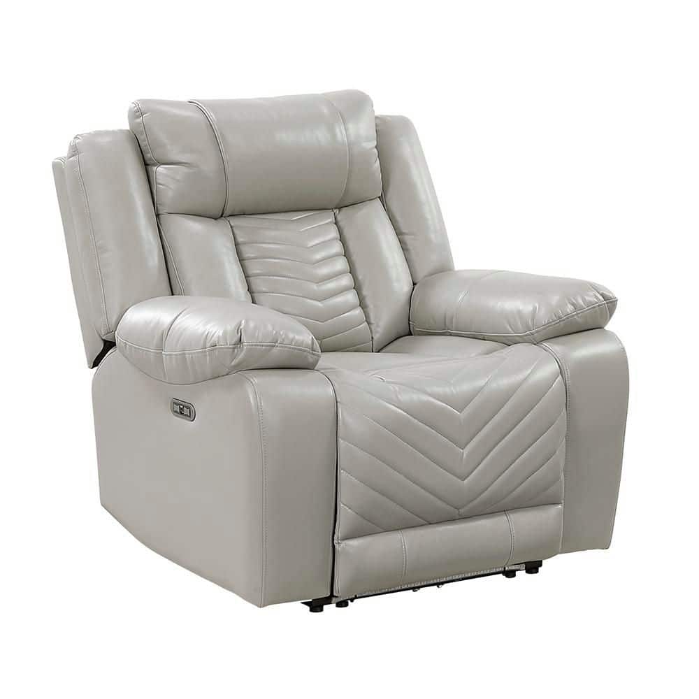 【Danny】 Lyra Polaris ライラとポラリスのセット Lazzara Durant Gray Faux Leather Power Recliner with LED and