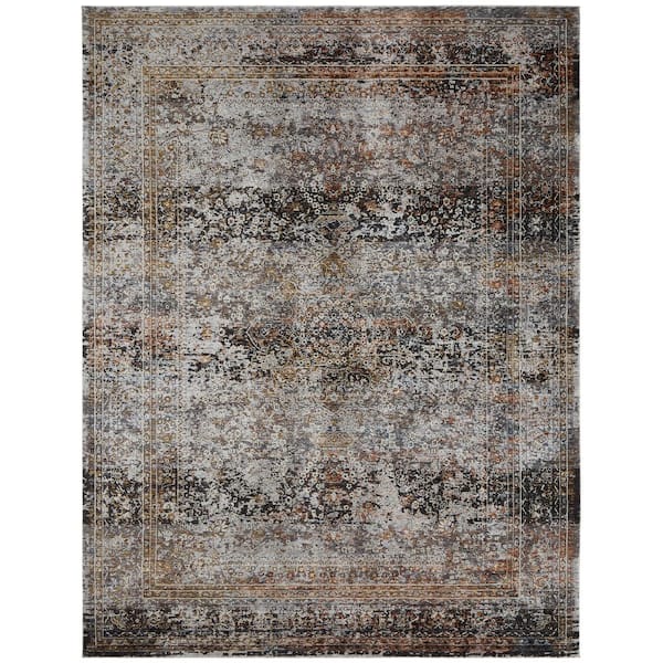 KALATY Greys/Browns 8 ft. 9 in. x 11 ft. 10 in. Area Rug