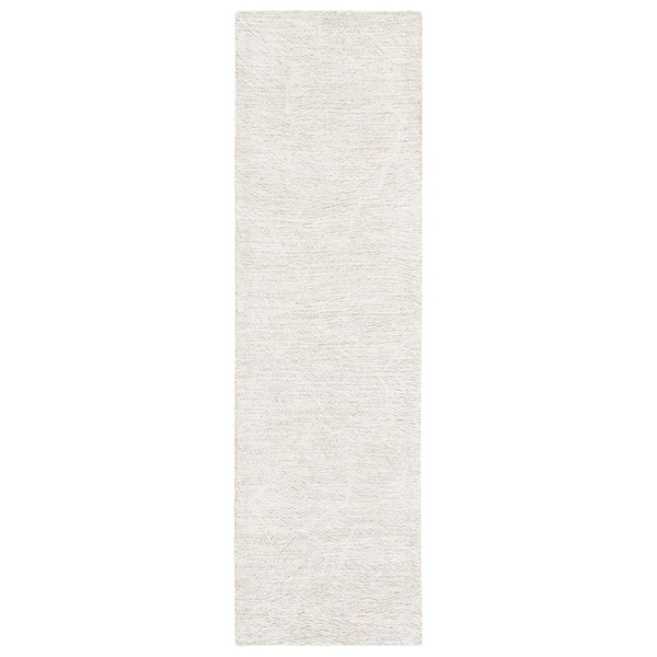 Metro 2 ft. x 12 ft. Natural/Ivory Solid Color Runner Rug