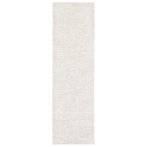 Metro Natural/Ivory 2 ft. x 6 ft. Solid Color Abstract Runner Rug