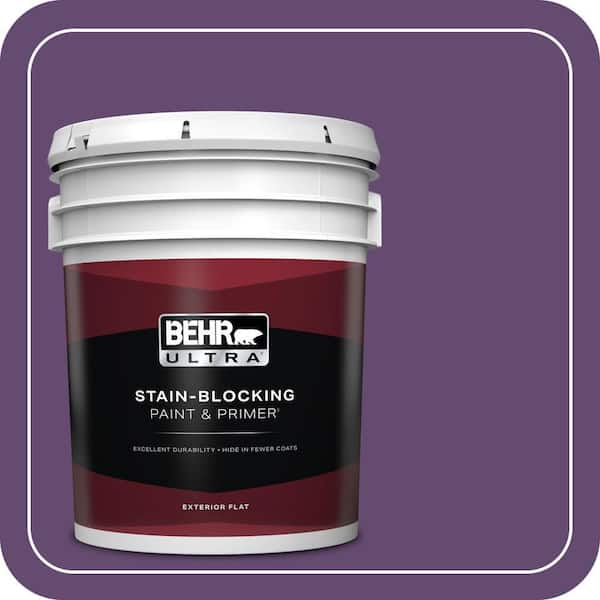 BEHR ULTRA 5 gal. #S-G-670 Deep Violet Flat Exterior Paint & Primer
