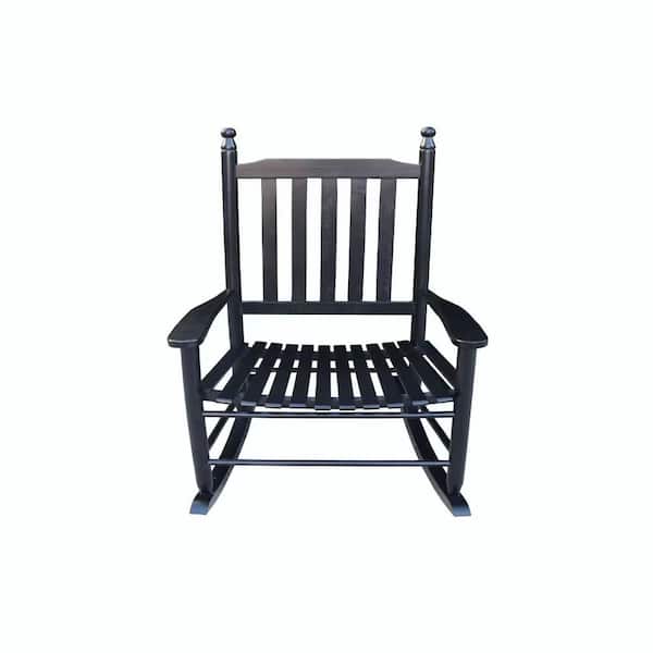 Cubilan Black Wood Outdoor Rocking Chair