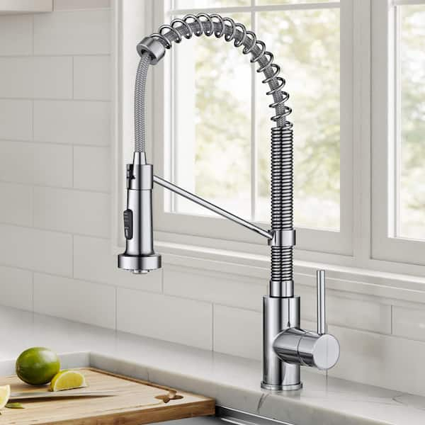 Bolden Single-Handle Pull-Down Sprayer Kitchen Faucet with Dual Function Spray Head in Chrome