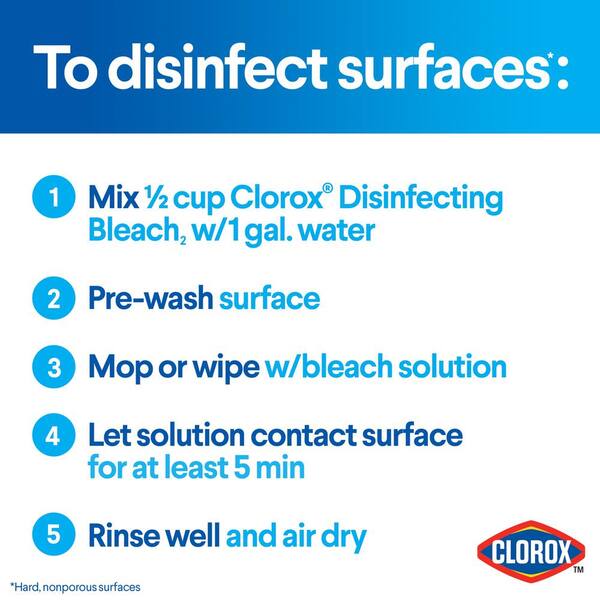 Clorox 121 Oz Regular Concentrated Liquid Bleach The Home Depot