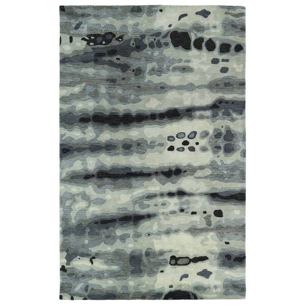 Kaleen Brushstrokes Grey 8 ft. x 11 ft. Area Rug