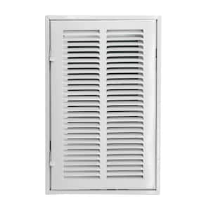 8 in. Wide x 14 in. High Return Air Filter Grille of Steel in White