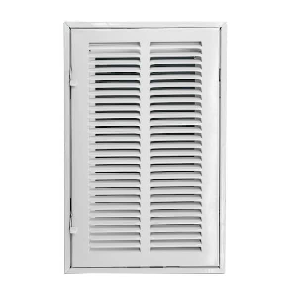 Venti Air 8 in. Wide x 14 in. High Return Air Filter Grille of Steel in White