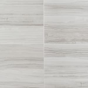 Saroshi Luminus White 23.62 in. x 47.24 in. Polished Porcelain Floor and Wall Tile (15.5 sq. ft./Case)