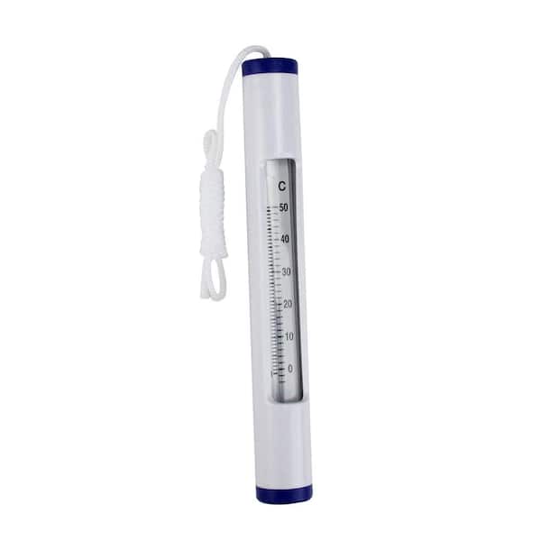 Northlight 6.75 in. Swimming Pool Thermometer White and Blue Round with Cord