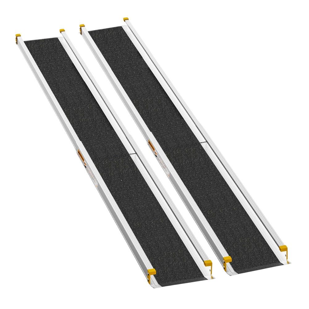 Adjustable Step Ramps 2 Pack Adjustable Telescoping Aluminum Wheelchair Ramp for Steps Home ...