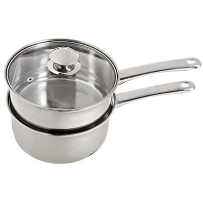 3-Piece 2.5 Qt Stainless Steel Double Boiler with Lid