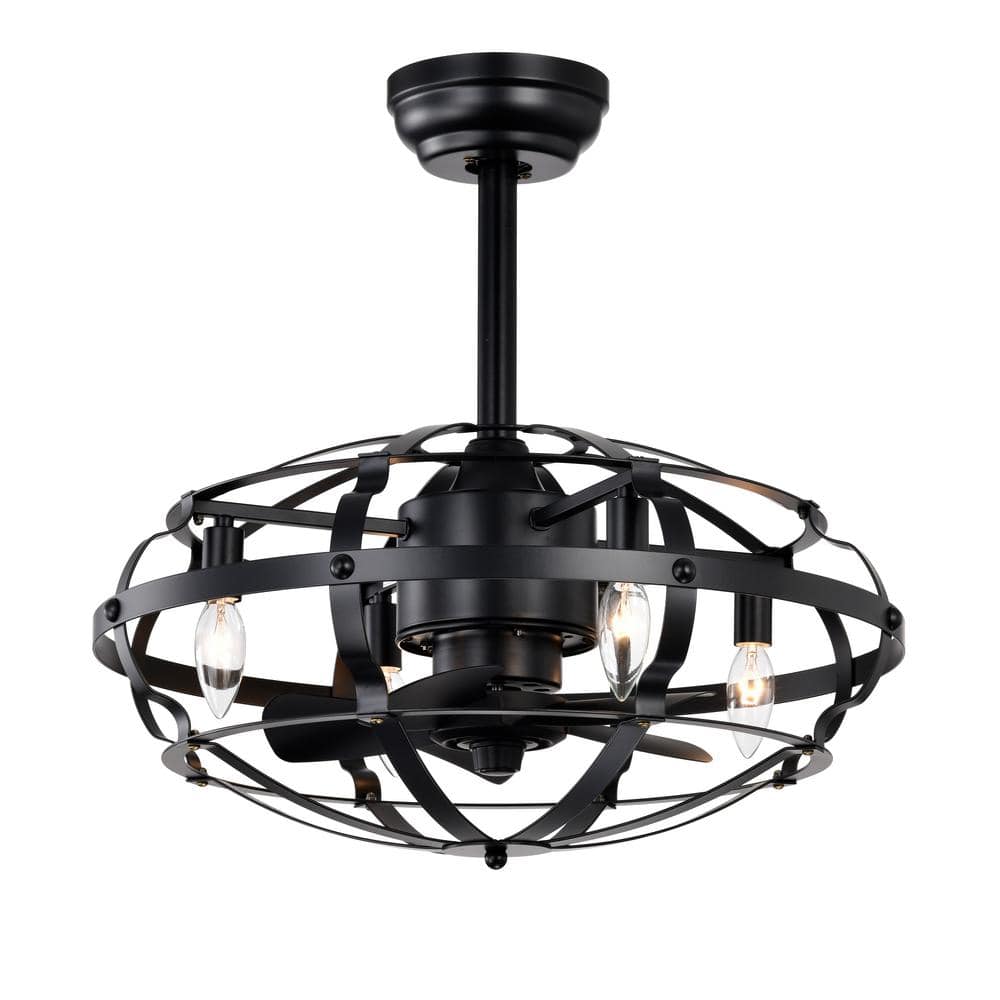 20.6 in. Indoor Matte Black Ellipsoid Ceiling Fan with Remote Control price history on PriceWatchPro