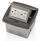 Leviton Pop-Up Floor Box With 20 Amp, Tamper-Resistant Self-Test GFCI ...