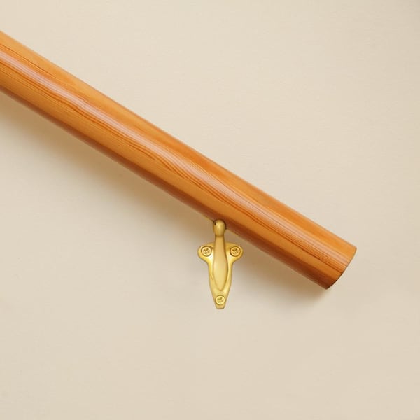 Design House Polished Brass Standard Handrail Bracket (5-Pack)