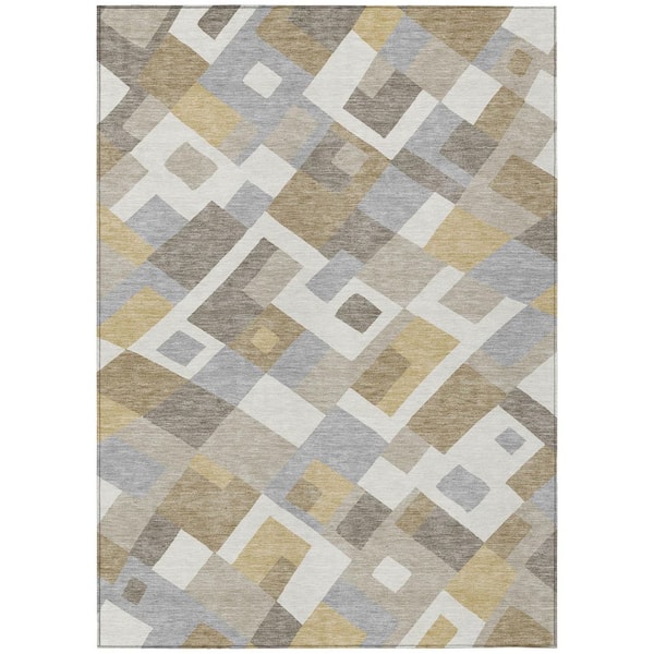 Chantille Machine Washable Indoor/Outdoor Abstract ACN2978 Ivory 10 ft. x 14 ft. Area Rug