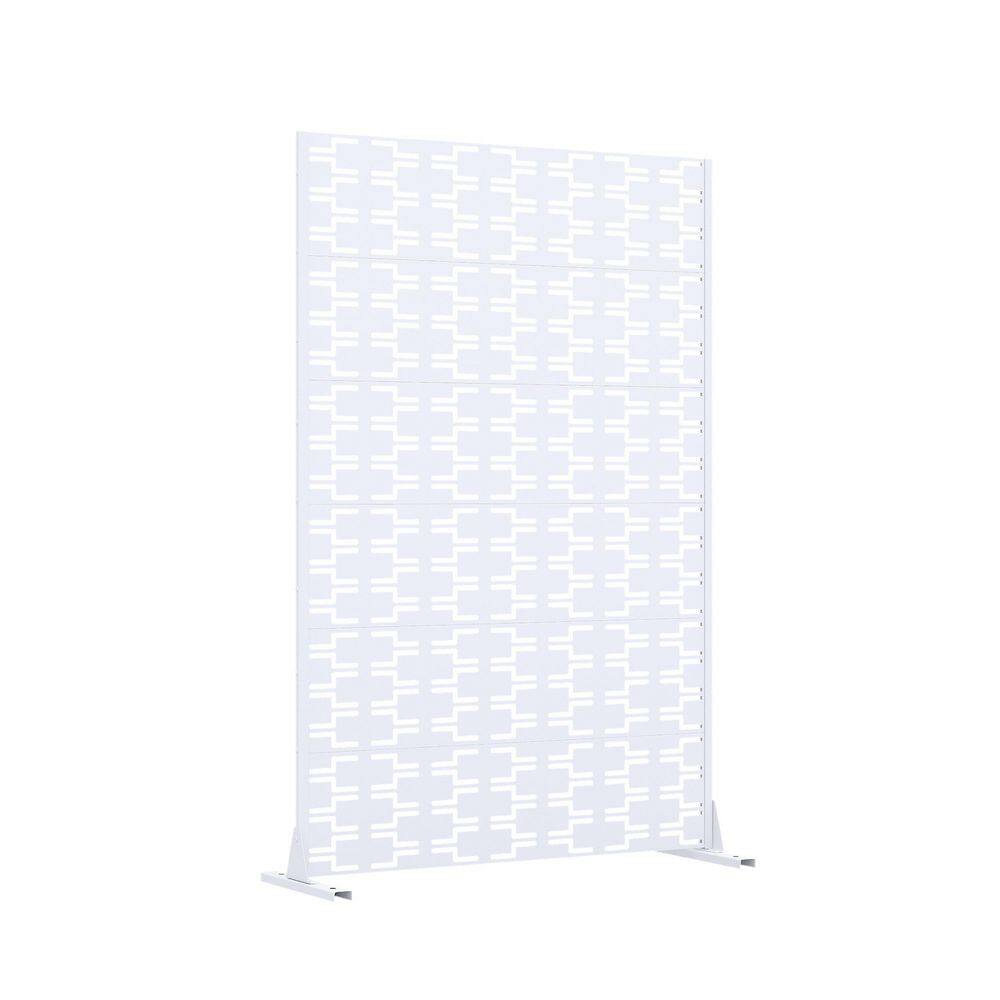 72 in. x 47 in. White Galvanized Steel Garden Fence price history on PriceWatchPro