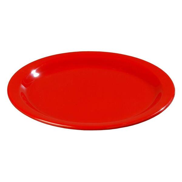 red melamine plates