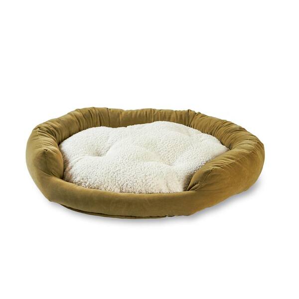 Round Donut Dog Cat Pet Bed Crate Mat Cushion Sleep Nest Milk Cow