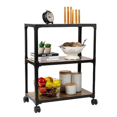 Rubbermaid Commercial Products Open Sided Xtra 4-Shelf Cart in Black  RCP409600BLA - The Home Depot