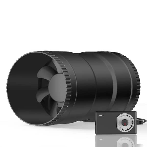 4 in. 130 CFM Inline Marine Bilge Blower Fan with Speed Controller, Low Noise Inline Duct Fan