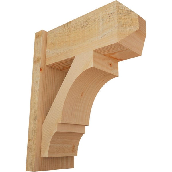 Ekena Millwork 8 in. x 22 in. x 18 in. Balboa Craftsman Rough Sawn Douglas Fir Outlooker