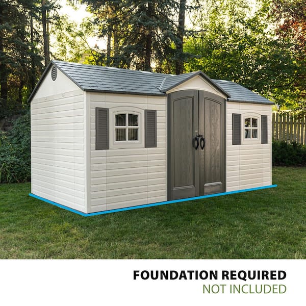 Legacy 15 ft. W x 8 ft. D Resin Outdoor Storage Shed (109 sq. ft.)