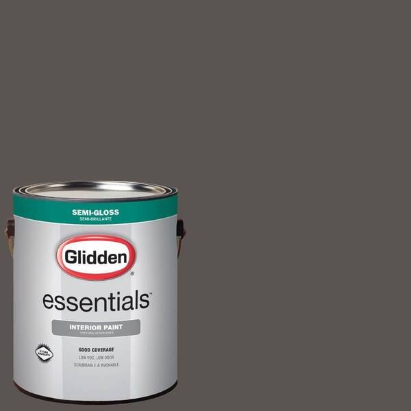 Glidden Essentials 1 gal. #HDGCN52 Forest Black Semi-Gloss Interior Paint