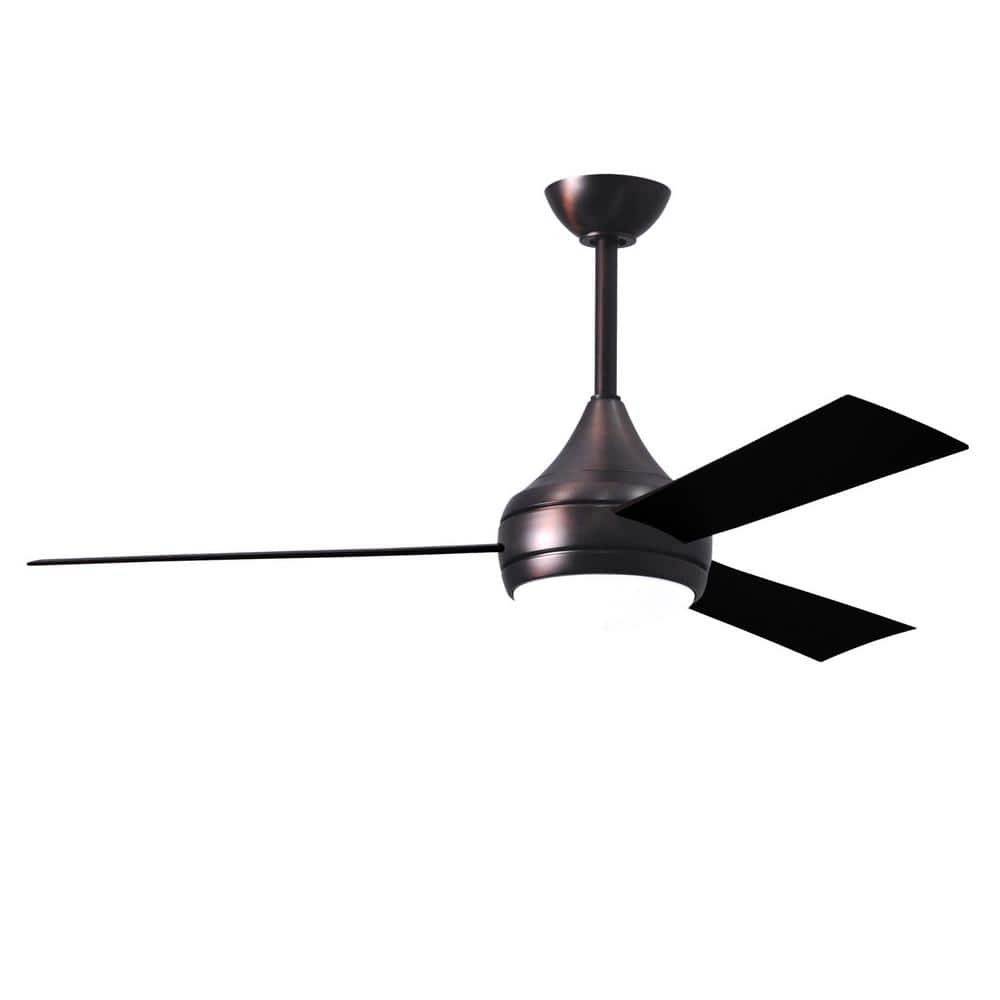 Matthews Fan Company Donaire 52 in. Integrated LED Indoor/Outdoor Bronze Ceiling Fan with Remote Control Included -  DA-BB-BK