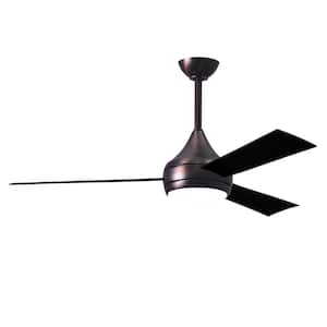 Donaire 52 in. Integrated LED Indoor/Outdoor Bronze Ceiling Fan with Remote Control Included