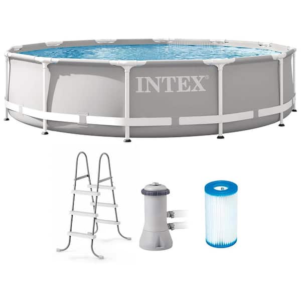 Prism Frame 12 ft. Round 30 in. Deep Above Ground Pool Set
