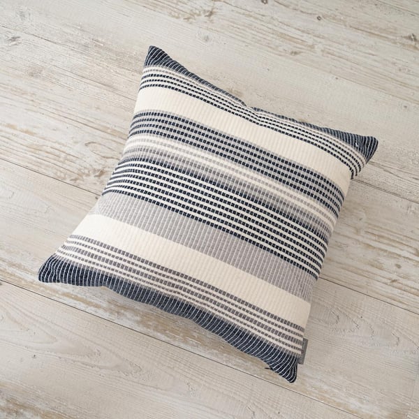 Moss Green Pillow, Stripes, Modern Boho | Hofdeco