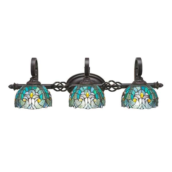 Unbranded Bridgewater 29 in. 3-Light Dark Granite Vanity Light