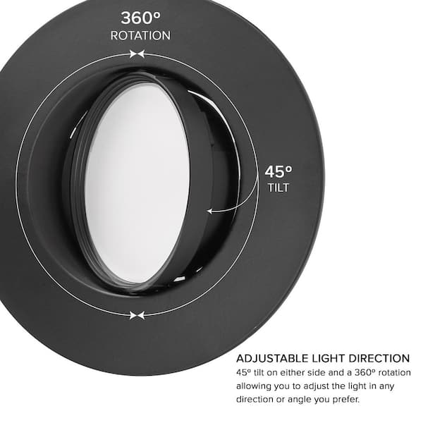 Maxxima 5 in. and 6 in. Adjustable Recessed LED Gimbal Downlight