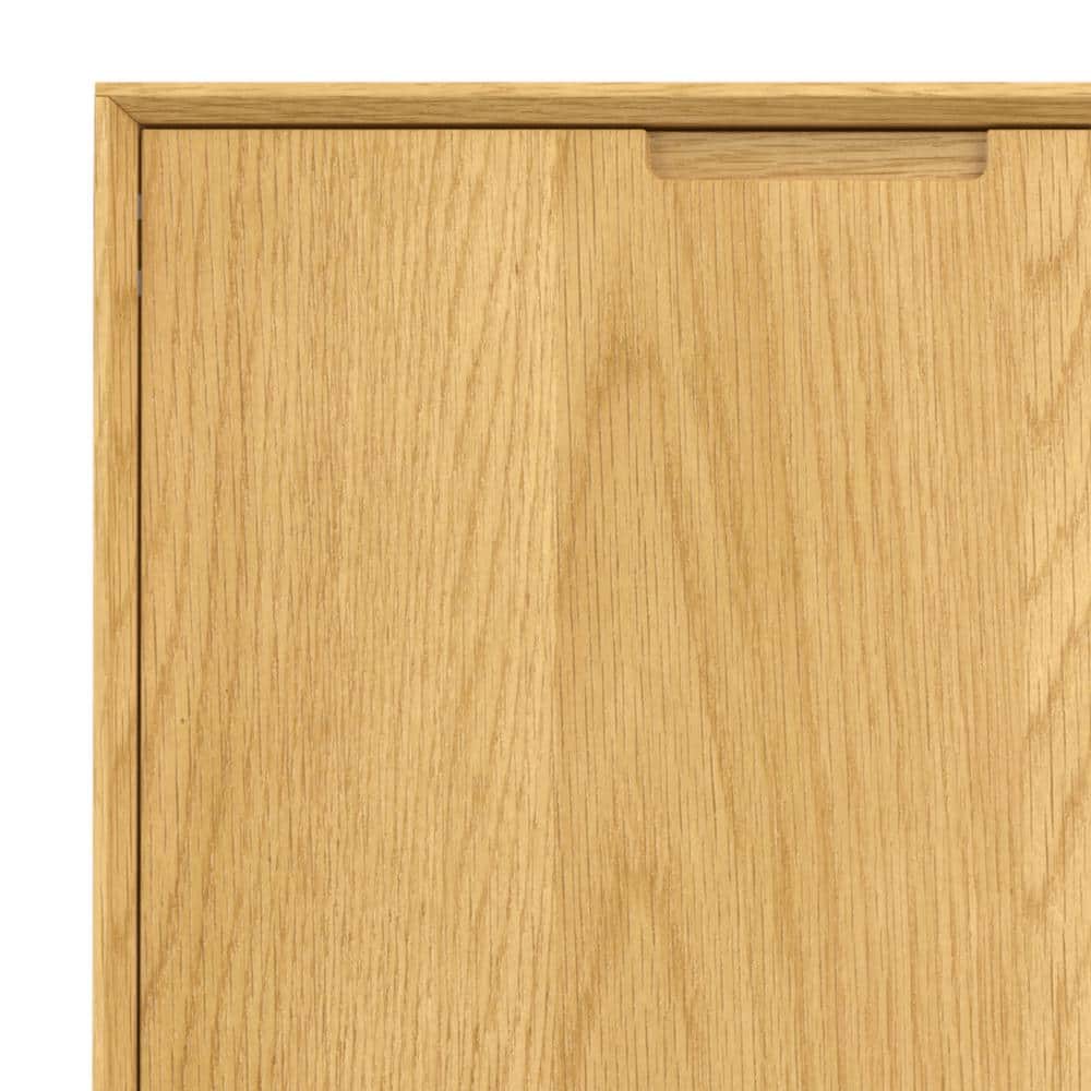 Natural Oak and Metal 58" Modern Industrial Sideboard Buffet