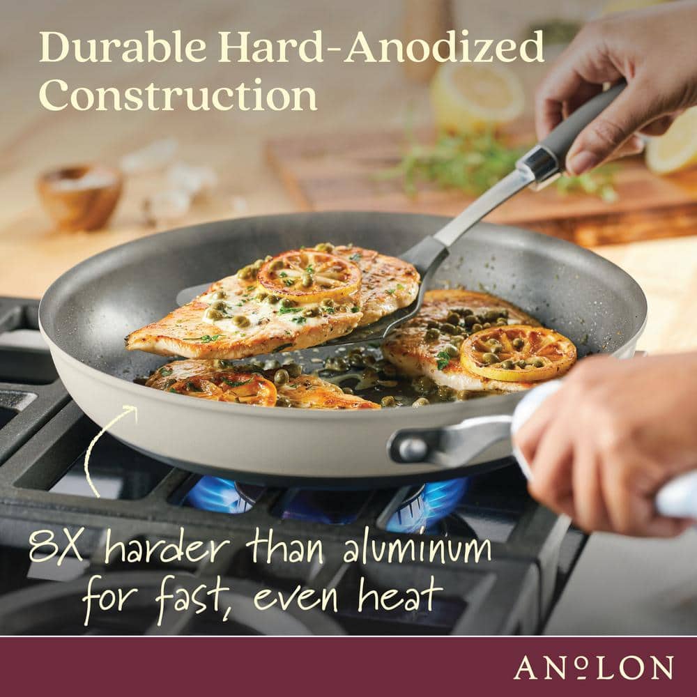 Silver 10-Piece Nonstick Aluminum Cookware Set with Glass Lids