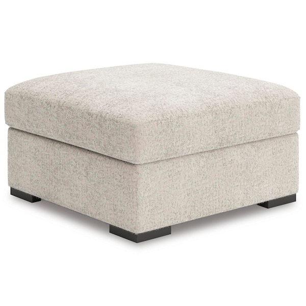 Snodoodle White Polyester Square Cocktail Medium Ottoman