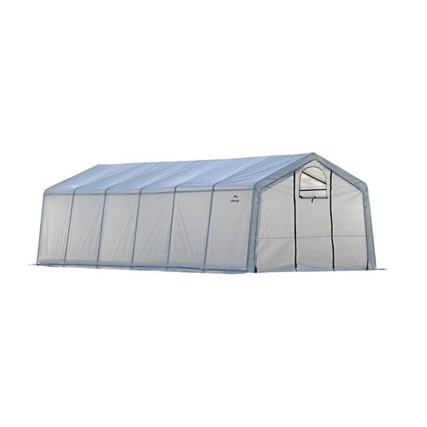 ShelterLogic 12 ft. W x 24 ft. D x 8 ft. H GrowIt Walk-Thru, Peak-Style Greenhouse with Patent-Pending Stabilizers